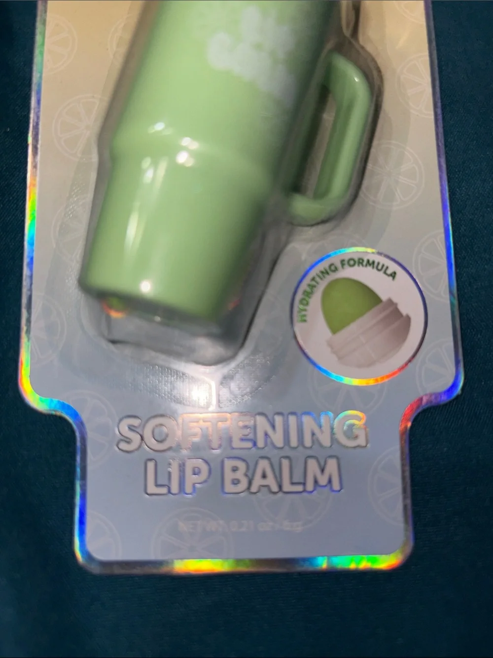 Big Cup-like Lip Balm - Lime - light green Softening Lip Balm - Cup Desig